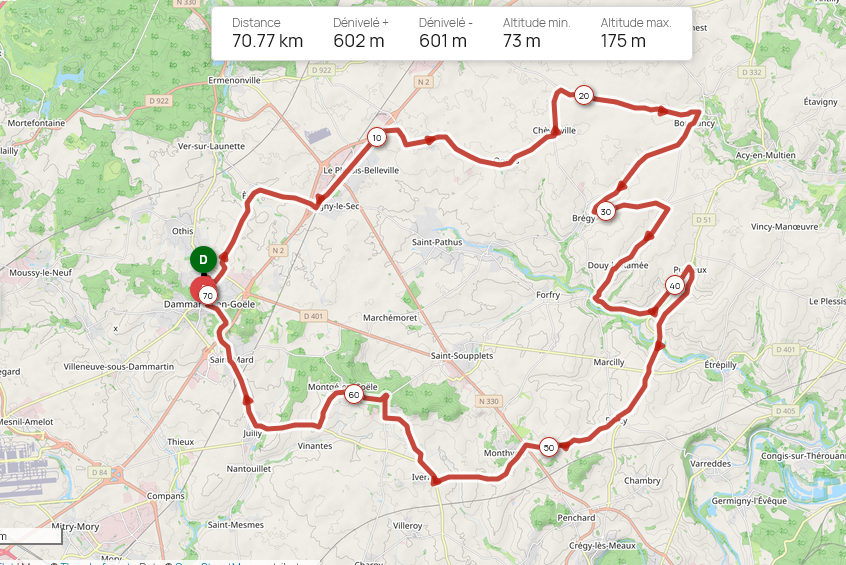 Sortie Club n°4 : 60-71 km